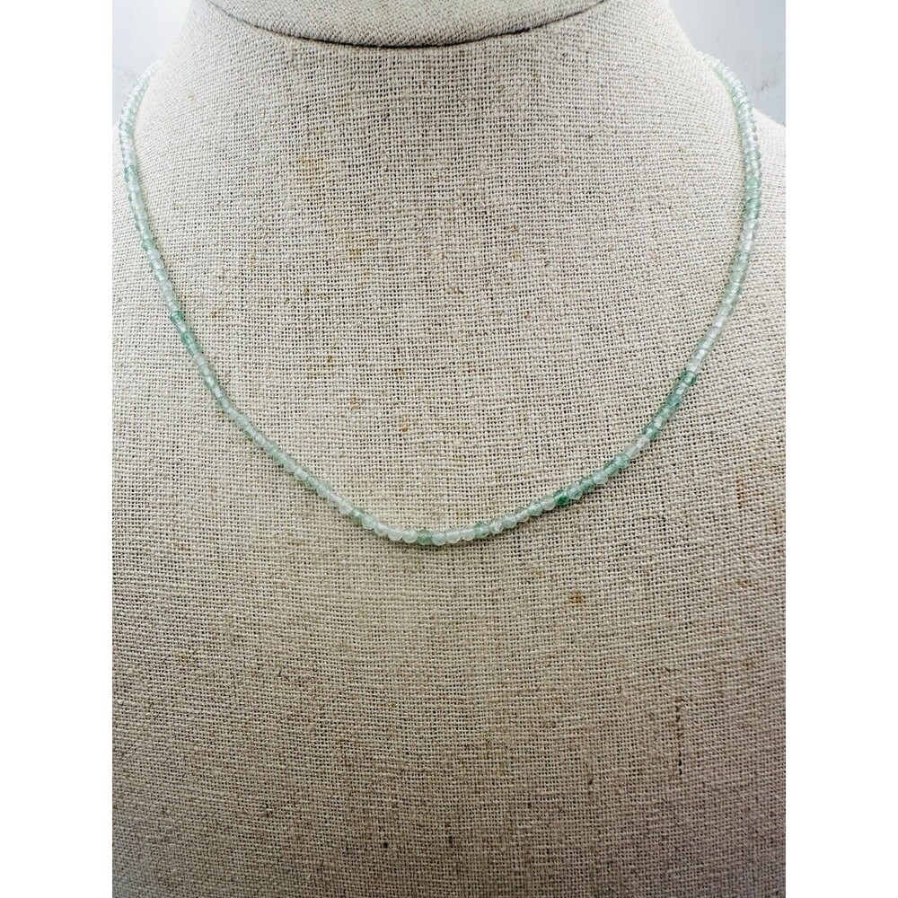 Natural Faceted Gemstone Beaded Necklace 16.5”